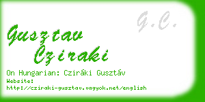 gusztav cziraki business card