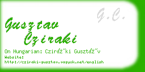 gusztav cziraki business card